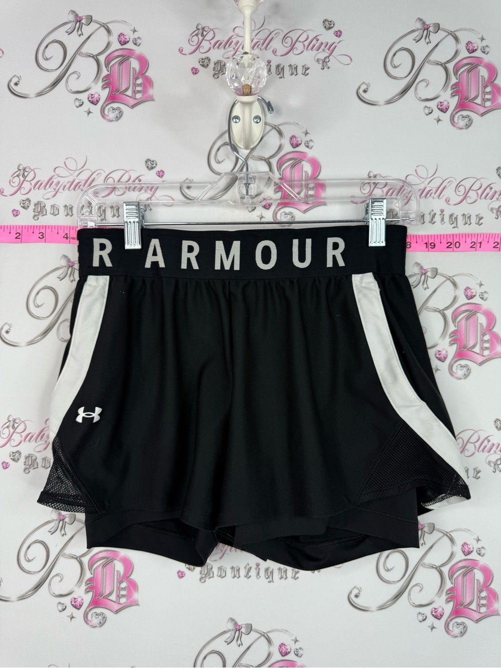 Under Armour shorts Black Athletic Shorts with White Panels
